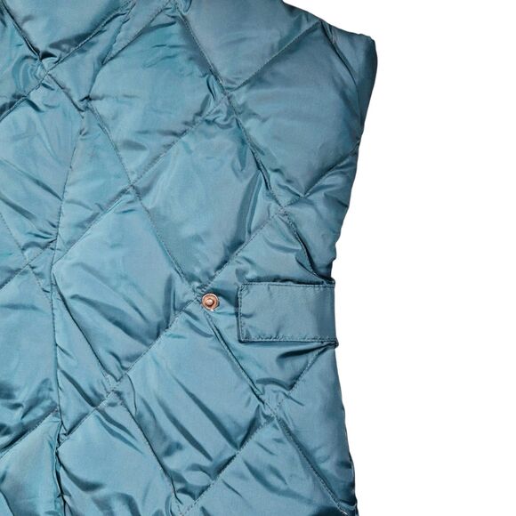 Eddie Bauer Goose Down Puffer Vest Women's XXL Green Quilted Lightweight Warm - Picture 4 of 9